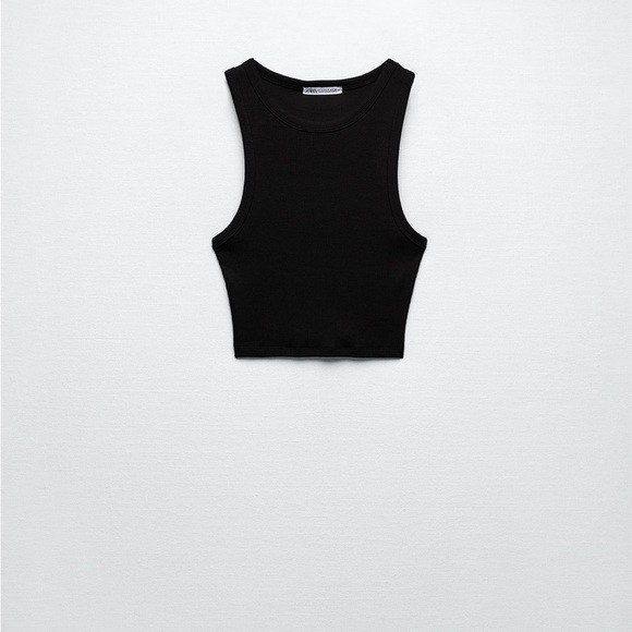 Black Zara Crop Tank - Picture 2 of 6